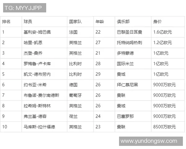 欧洲杯各球队身价分析揭示足球市场的真实价值与潜力
